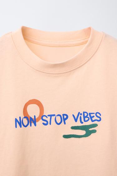SLOGAN PRINT T-SHIRT - Orange by Zara - Image 2