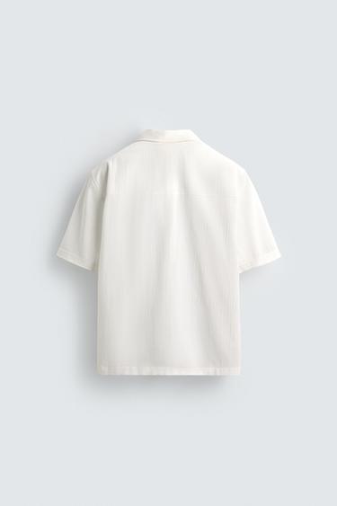 RELAXED FIT TEXTURED SHIRT - White by Zara - Image 8