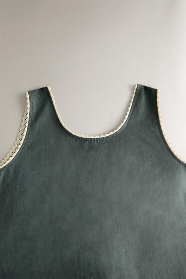 CHILDREN'S PLAIN COTTON BLOUSE - Green by Zara - Image 1
