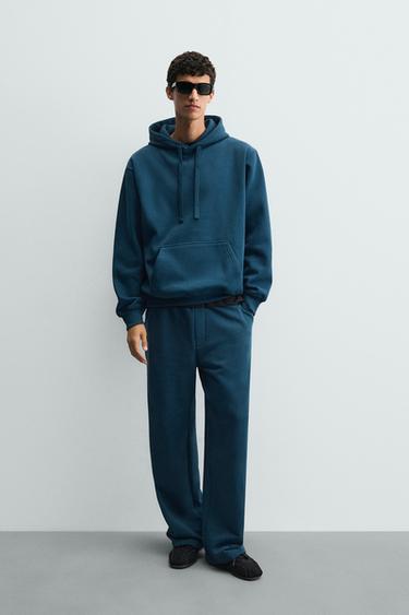 Zara BASIC HEAVYWEIGHT HOODIE - Duck blue - Image 0