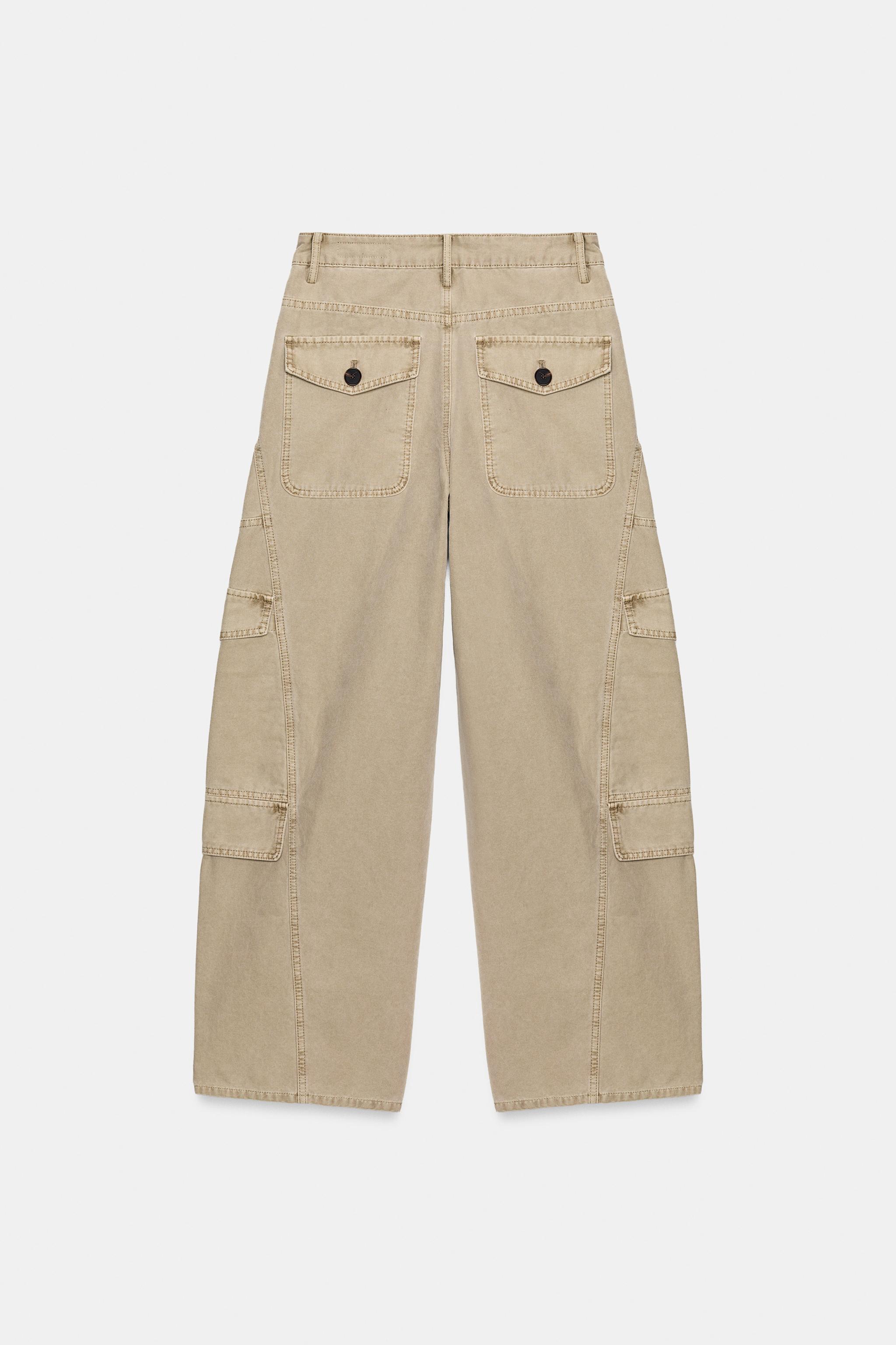 WASHED-EFFECT CARGO PANTS