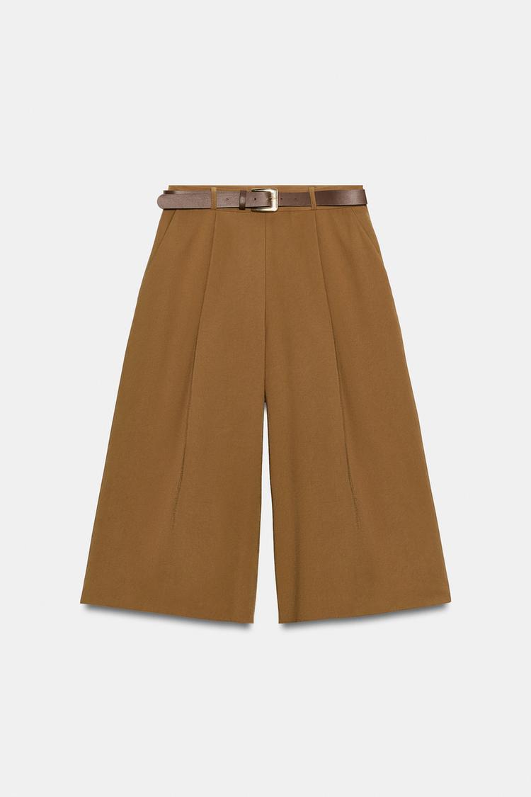 Pantalones cortos Bermuda largos con cinturón 6