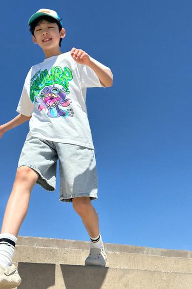 SLOUCHY DENIM BERMUDA SHORTS - Light blue by Zara