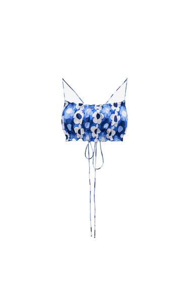TOP CROP ESTAMPADO FLORES