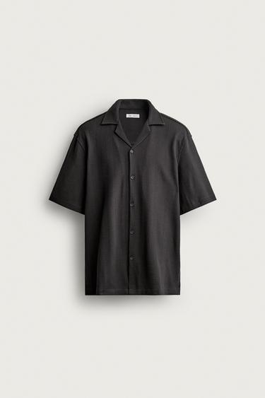 TEXTURED REGULAR FIT SHIRT - Charcoal by Zara