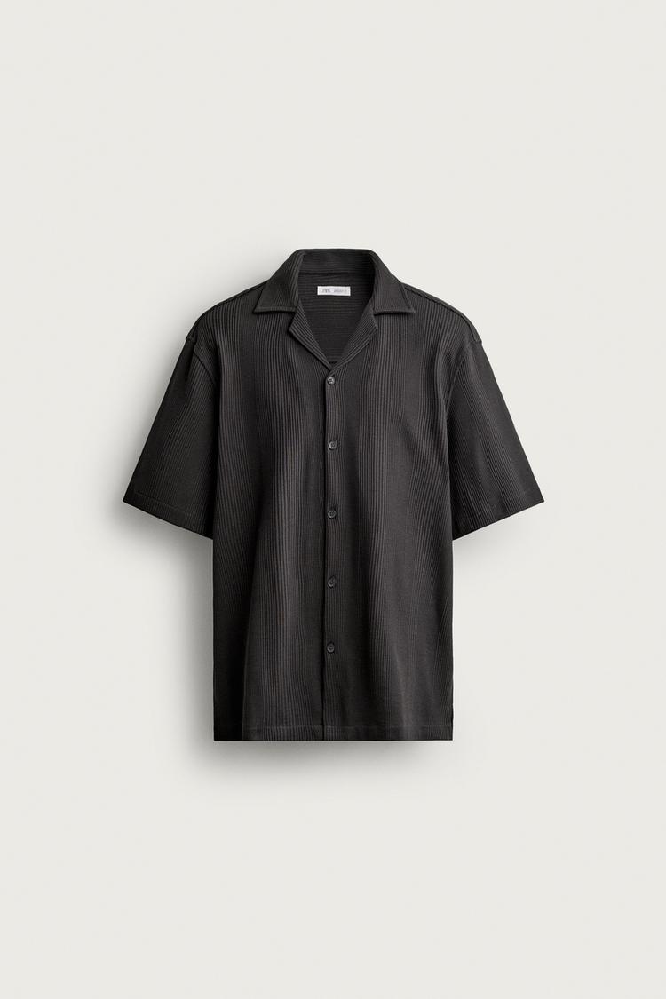 Camisa de corte regular con textura 3