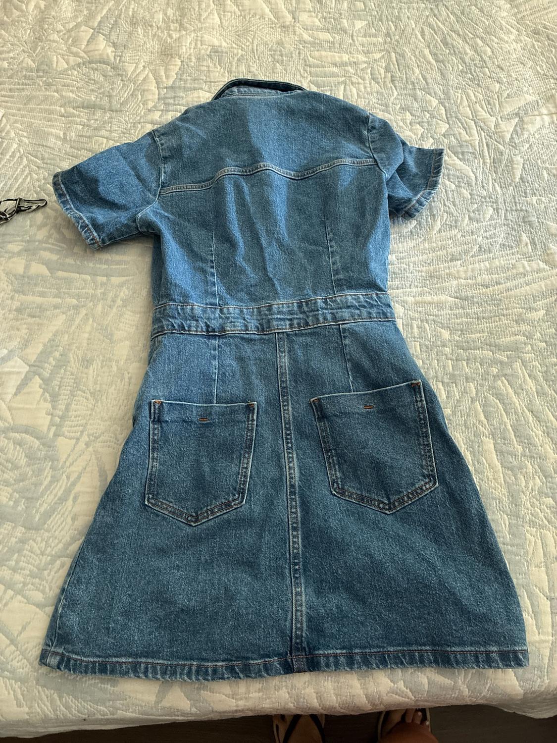Z1975 MINI DENIM SHORT SLEEVE DRESS - Image 3