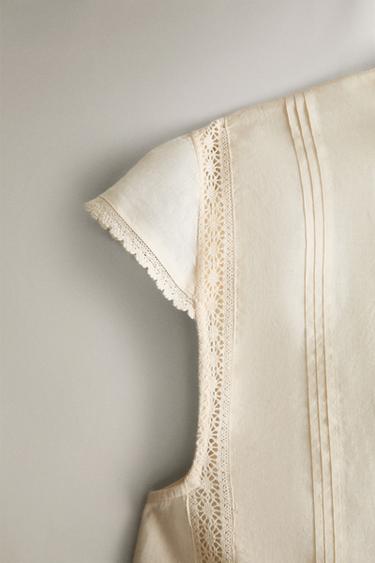 TOP DENTELLE - Écru de Zara - Image 2