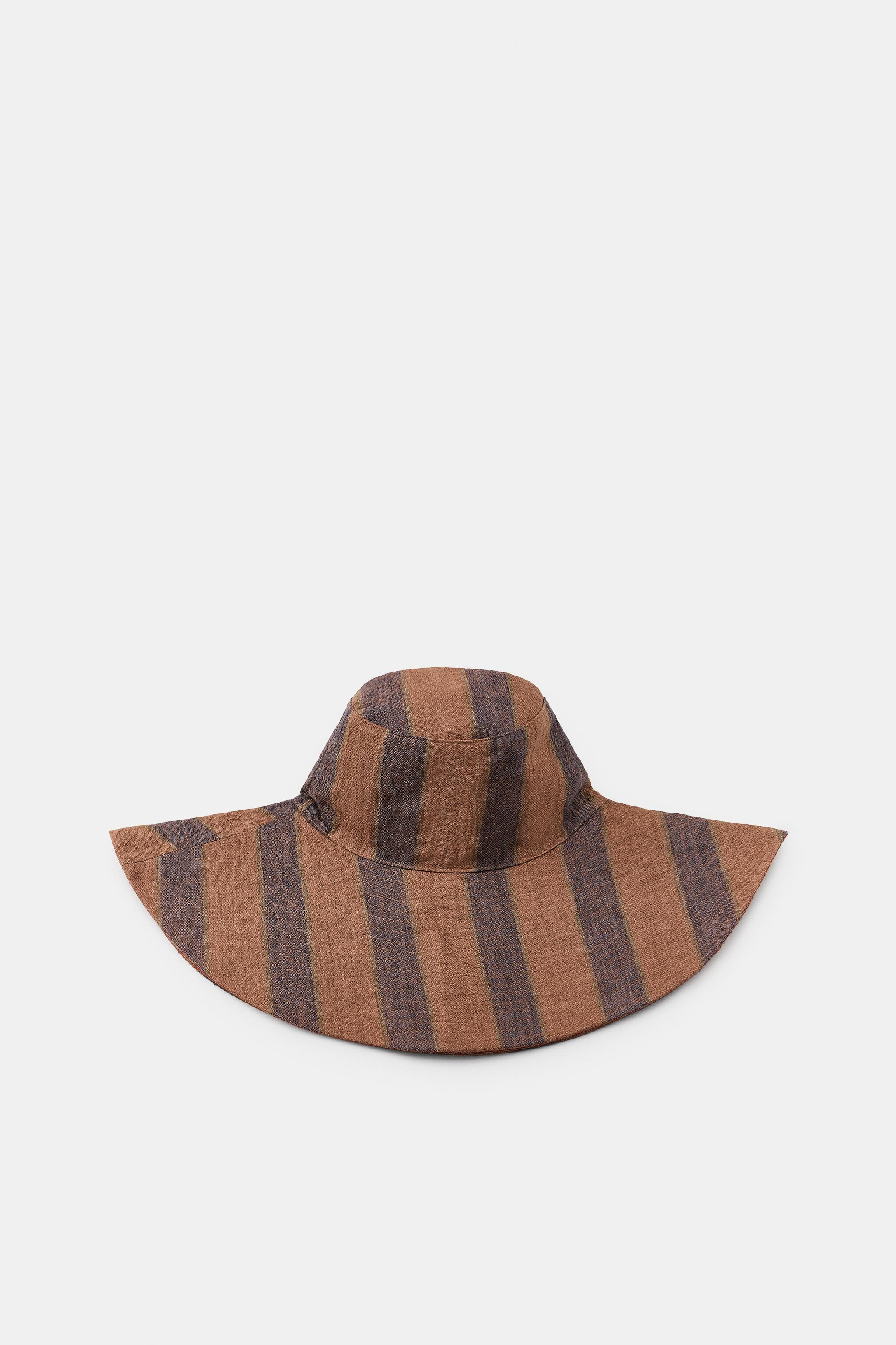 BONNET LIN RAYURES RÉVERSIBLE
