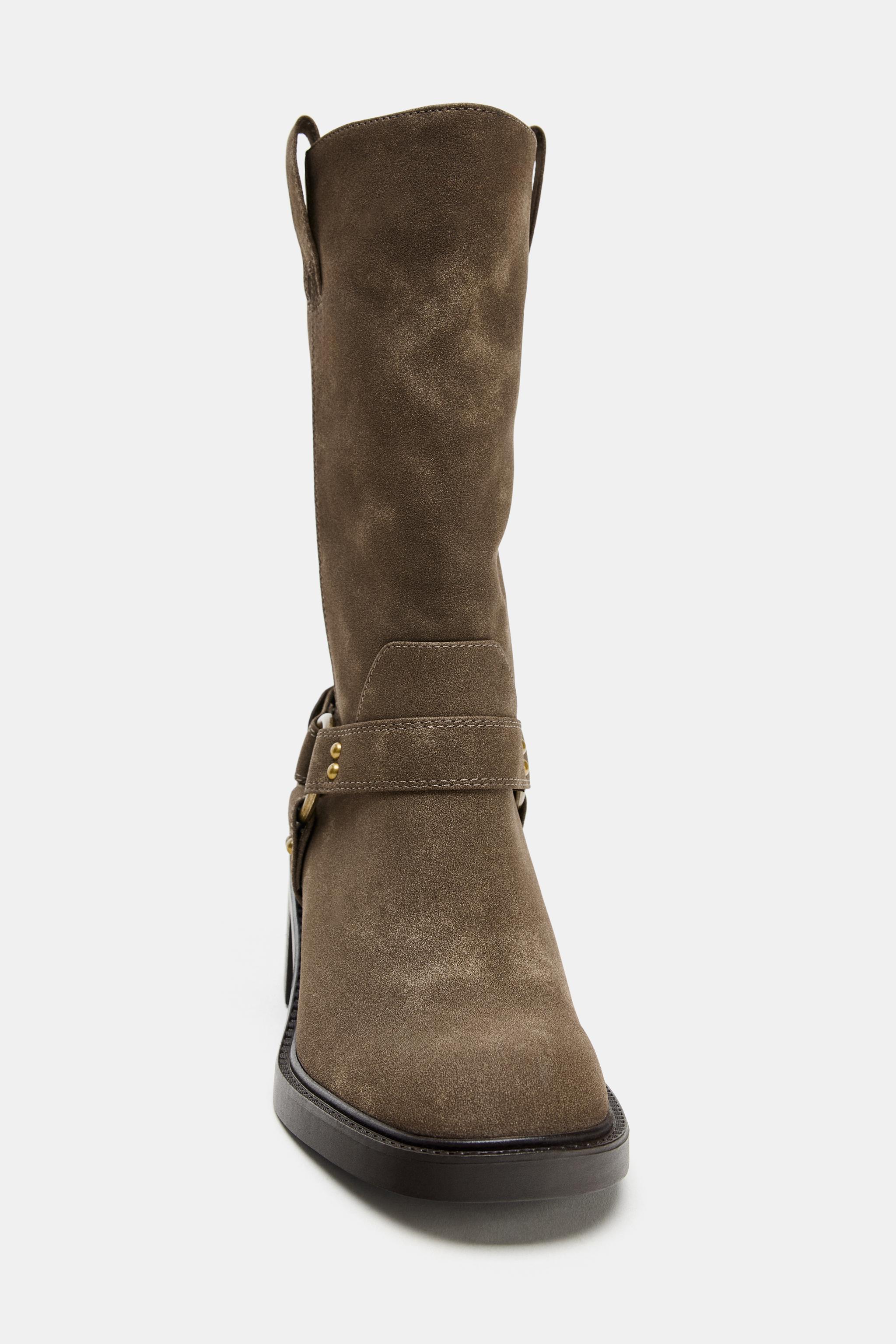 Женские ботинки Zara BIKER BOOTS — фото 4
