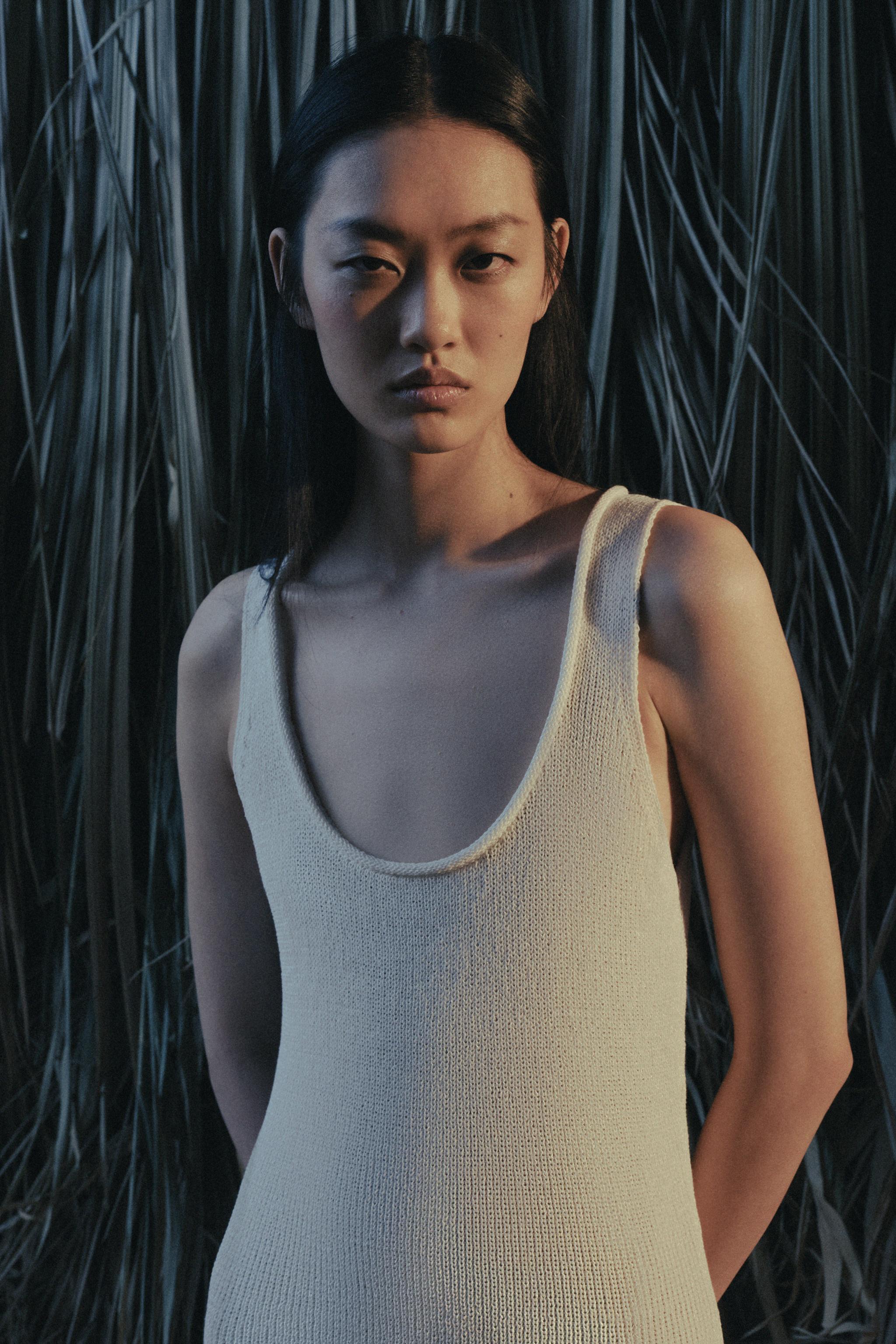 FRINGED KNIT DRESS