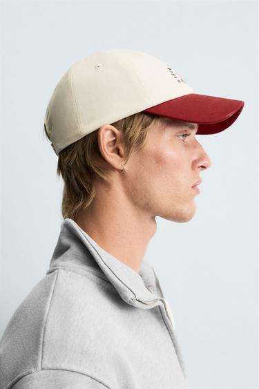 CASQUETTE BRODERIE CONTRASTE - Écru de Zara - Image 1