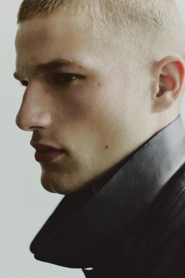 BALLOON FIT LEATHER TROUSERS - Brown by Zara