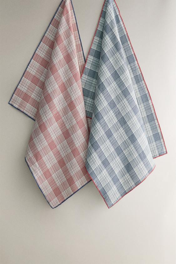 Now Designs Strofinacci Da Cucina Rossi: Confezione Regalo 2 Pezzi In Cotone Morbido E Assorbente, 50x76 Cm