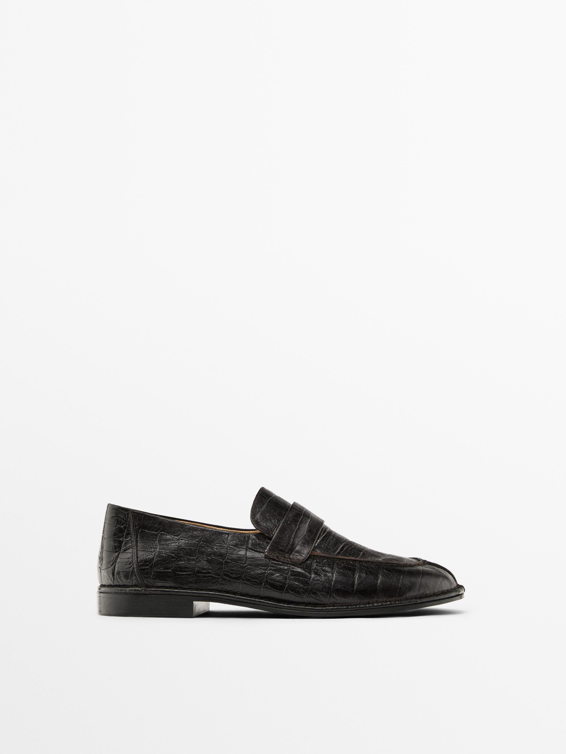 Mocassins effet croco