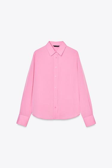 CHEMISE FLUIDE BÁSIC - Rose chewing-gum de Zara - Image 2