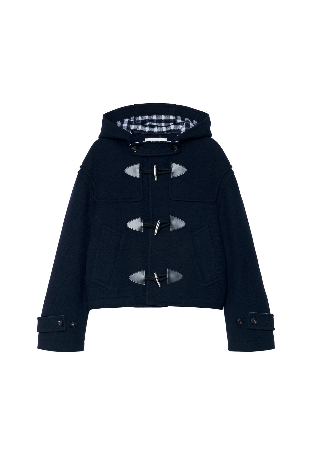 100% WOOL CROPPED FIT 3/4 LENGTH COAT