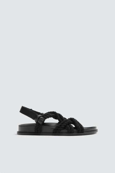 SANDALIA CUERDAS - Negro de Zara