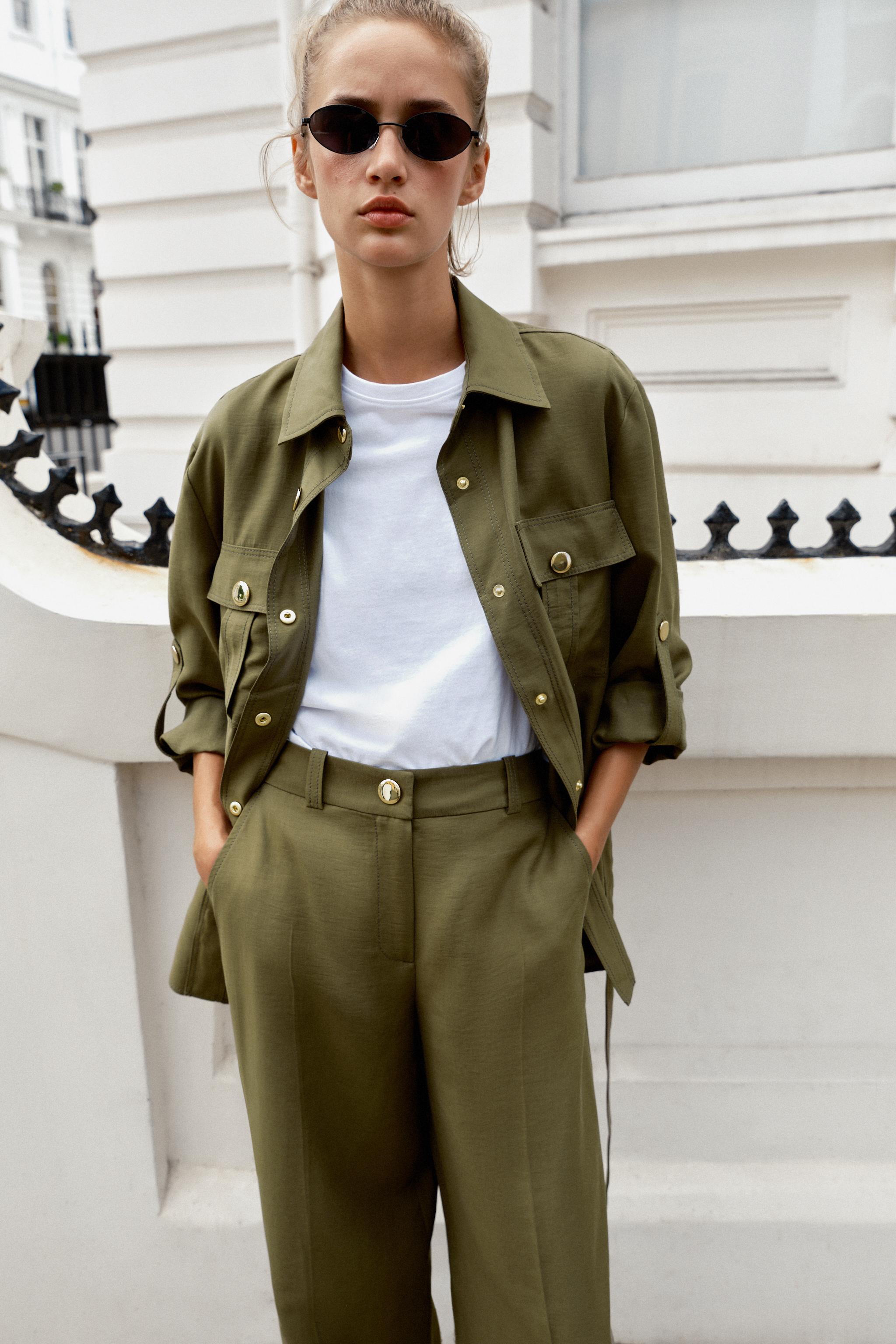 Женские брюки Zara HIGH-RISE STRAIGHT-LEG TROUSERS — фото 3