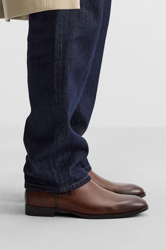 POINTED CHELSEA BOOTS - Brown by Zara - Image 0