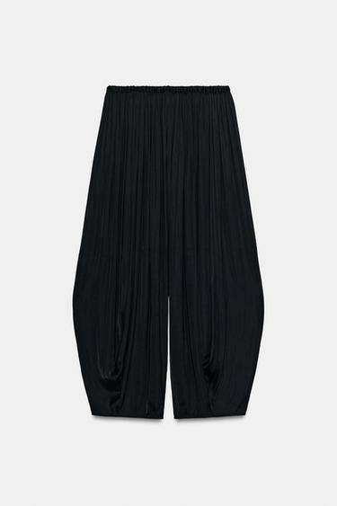 PLEATED SAROUEL TROUSERS - Black by Zara - Image 7