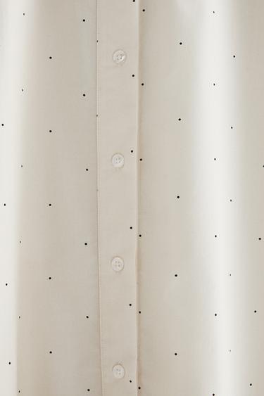 CHEMISE DE NUIT À POIS - Blanc cassé de Zara - Image 3
