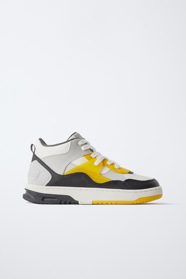 Zara MULTI-SHAPE HIGH-TOPS - Yellow
