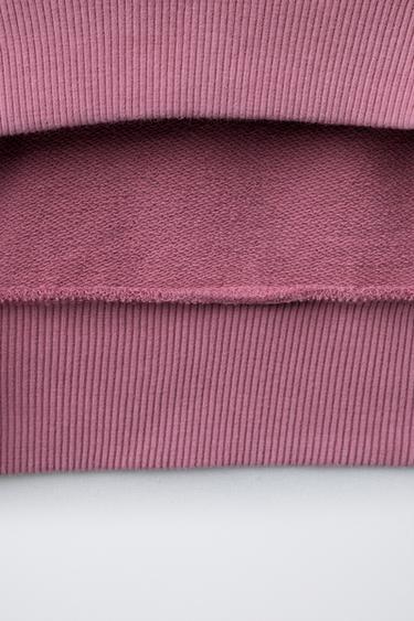 SWEAT À CAPUCHE ET INSCRIPTION - Rose / Blanc de Zara - Image 3