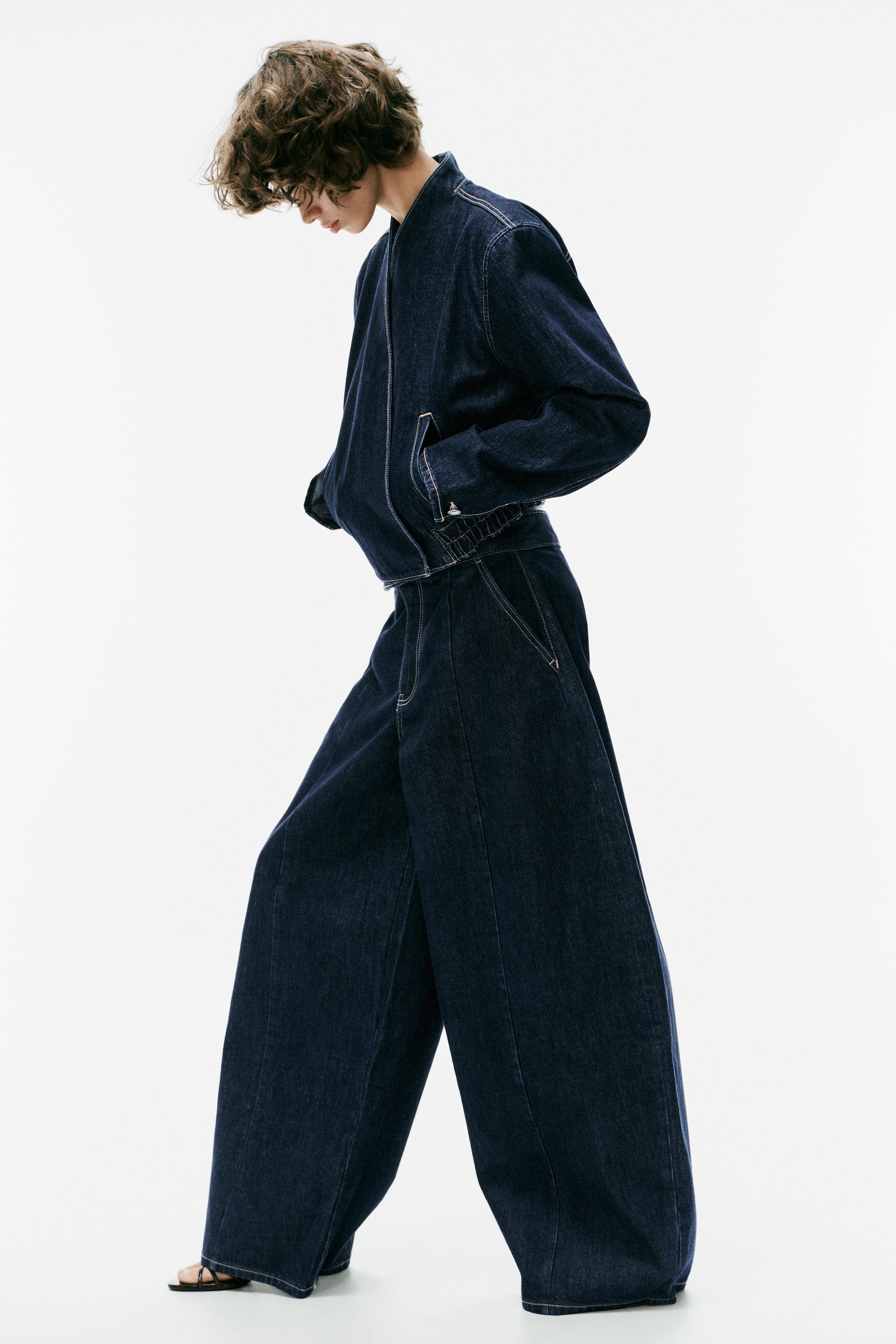 Женские джинсы Zara TRF SEAMED BALLOON JEANS — фото 4