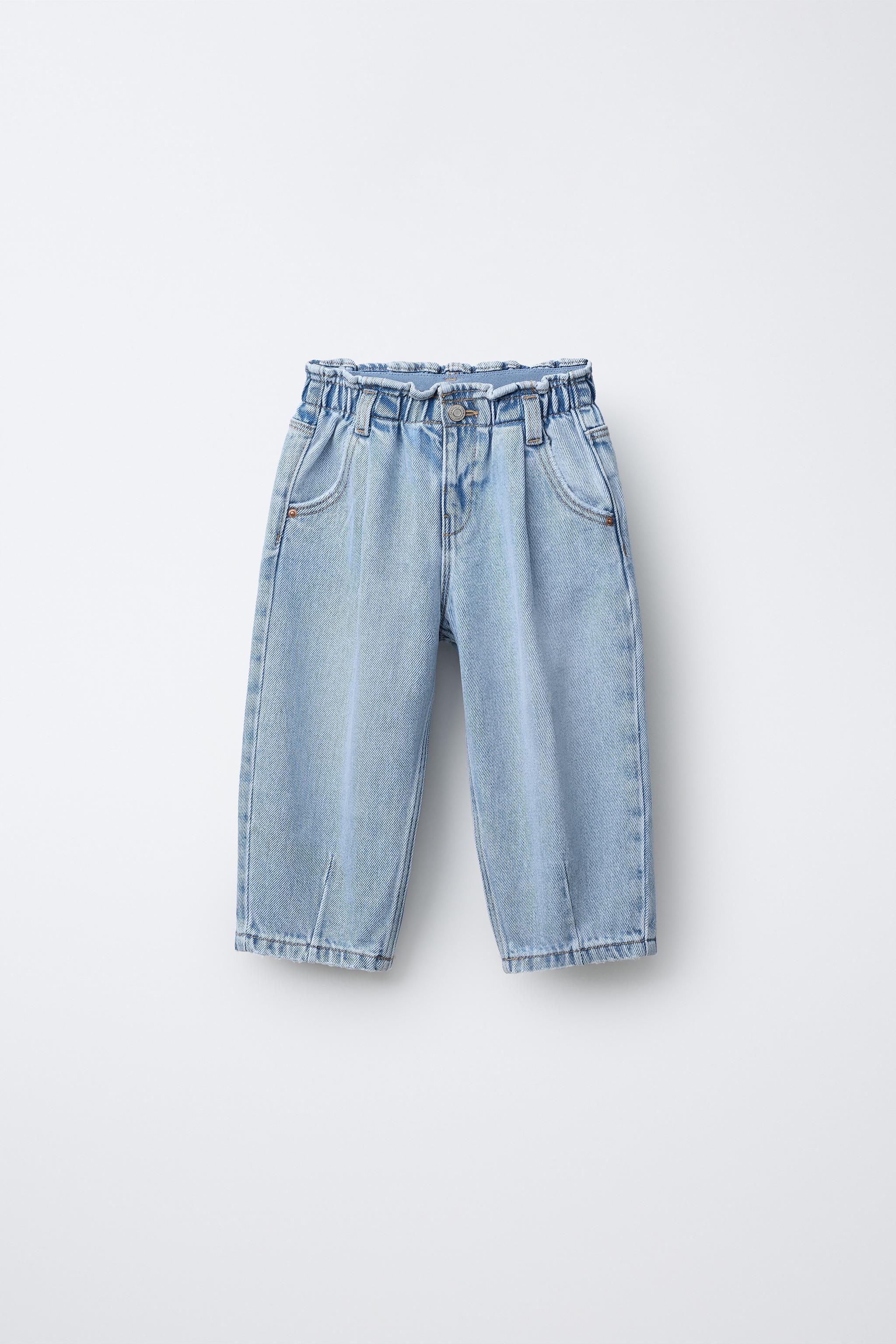 Детские джинсы Zara BAGGY PAPERBAG JEANS WITH HEART POCKETS — фото 2
