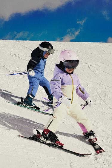 SKI COLLECTION: КҮЛӘПАРАСЫ БАР СУ МЕН ЖЕЛГЕ ТӨЗІМДІ КОМБИНЕЗОН - Көк Zara компаниясынан