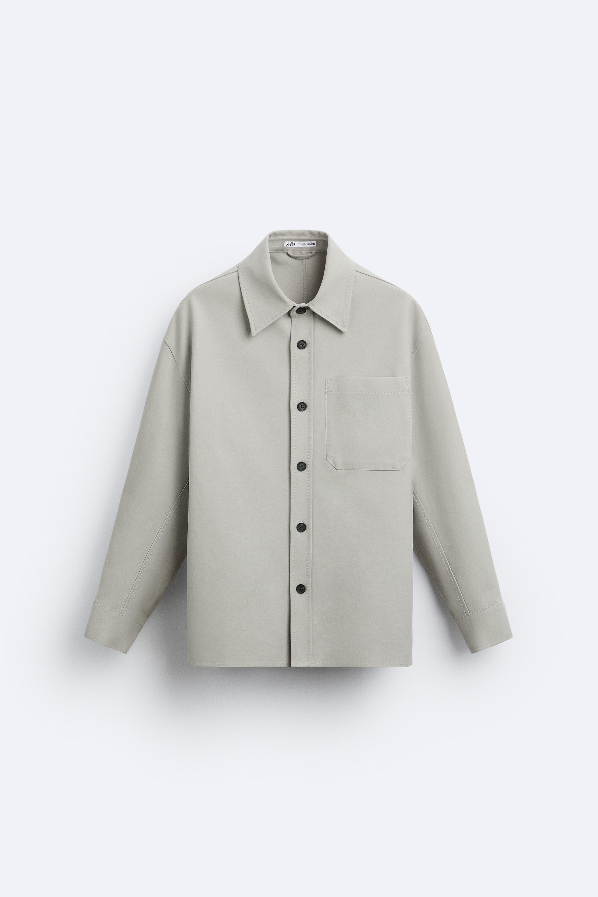 オーバーサイズ シャツジャケット - ストーン | ZARA Japan / 日本