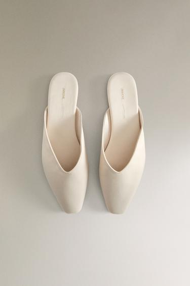 MULES SATIN - Blanc écru de Zara - Image 3