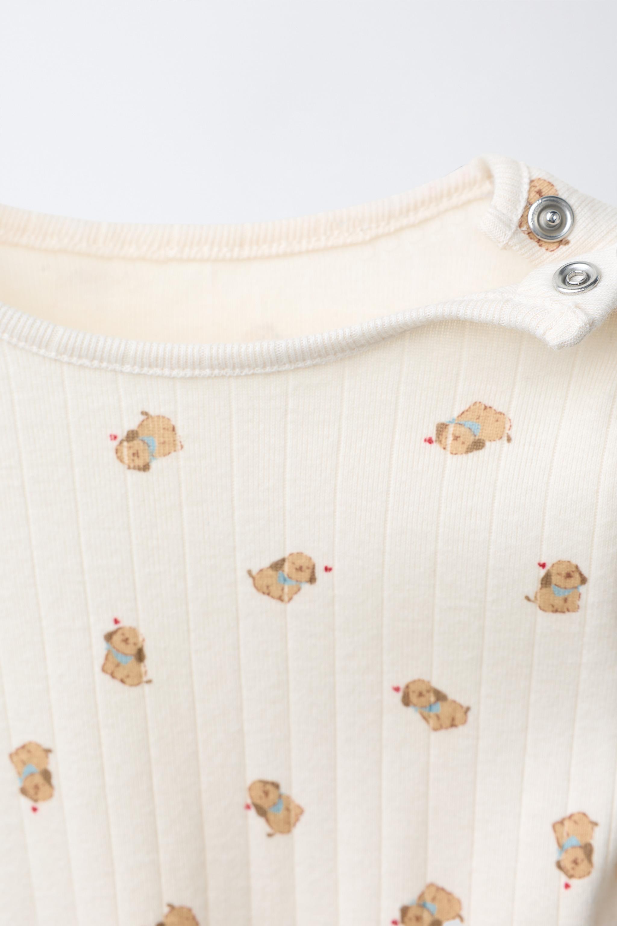 DOG PRINT JACKET, BODYSUIT, AND LEGGINGS SET