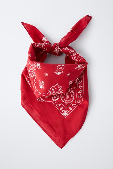 BANDANA IMPRIMÉ - Rouge de Zara - Image 3