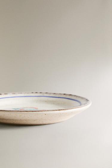 STONEWARE FISH SIDE PLATE - Blue/White by Zara - Image 3