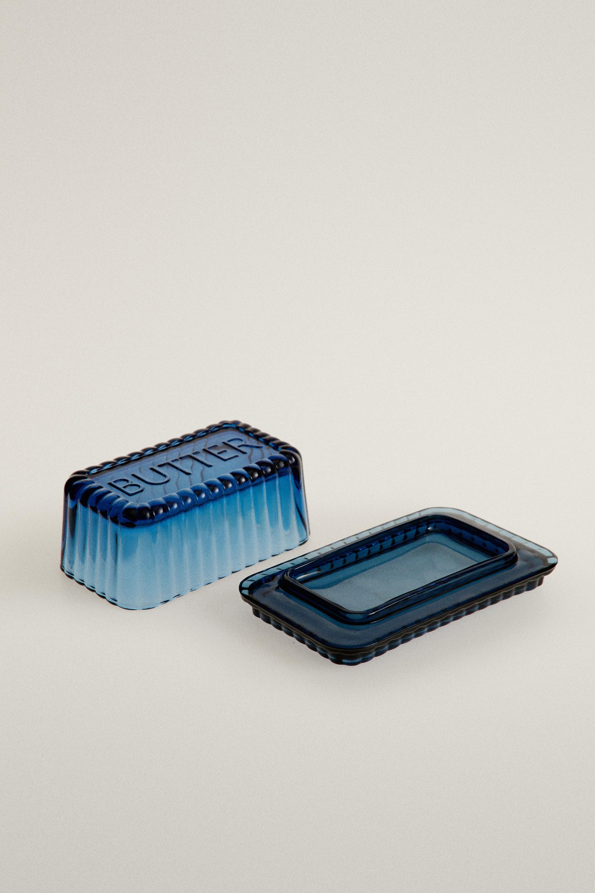 GLASS BUTTER DISH