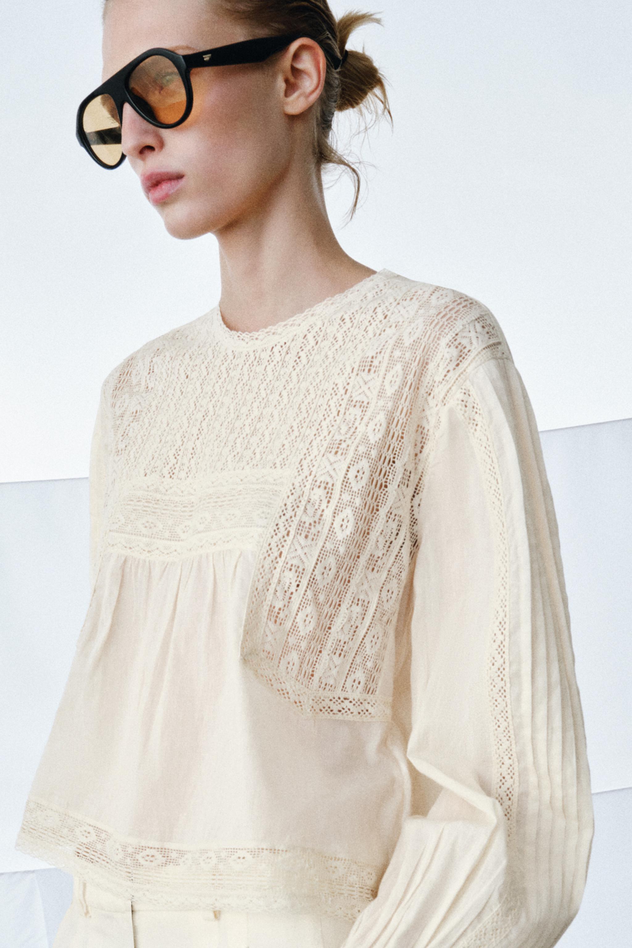 ZW COLLECTION EMBROIDERED SHIRT - Mid-ecru | ZARA Canada