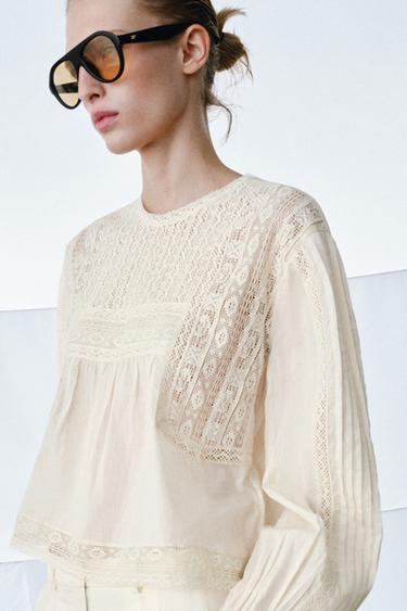 ZW COLLECTION EMBROIDERED SHIRT - Mid-ecru by Zara - Image 1