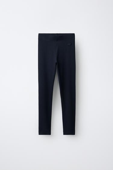 LEGGING CÔTELÉ À ÉTIQUETTE - Bleu marine de Zara - Image 0