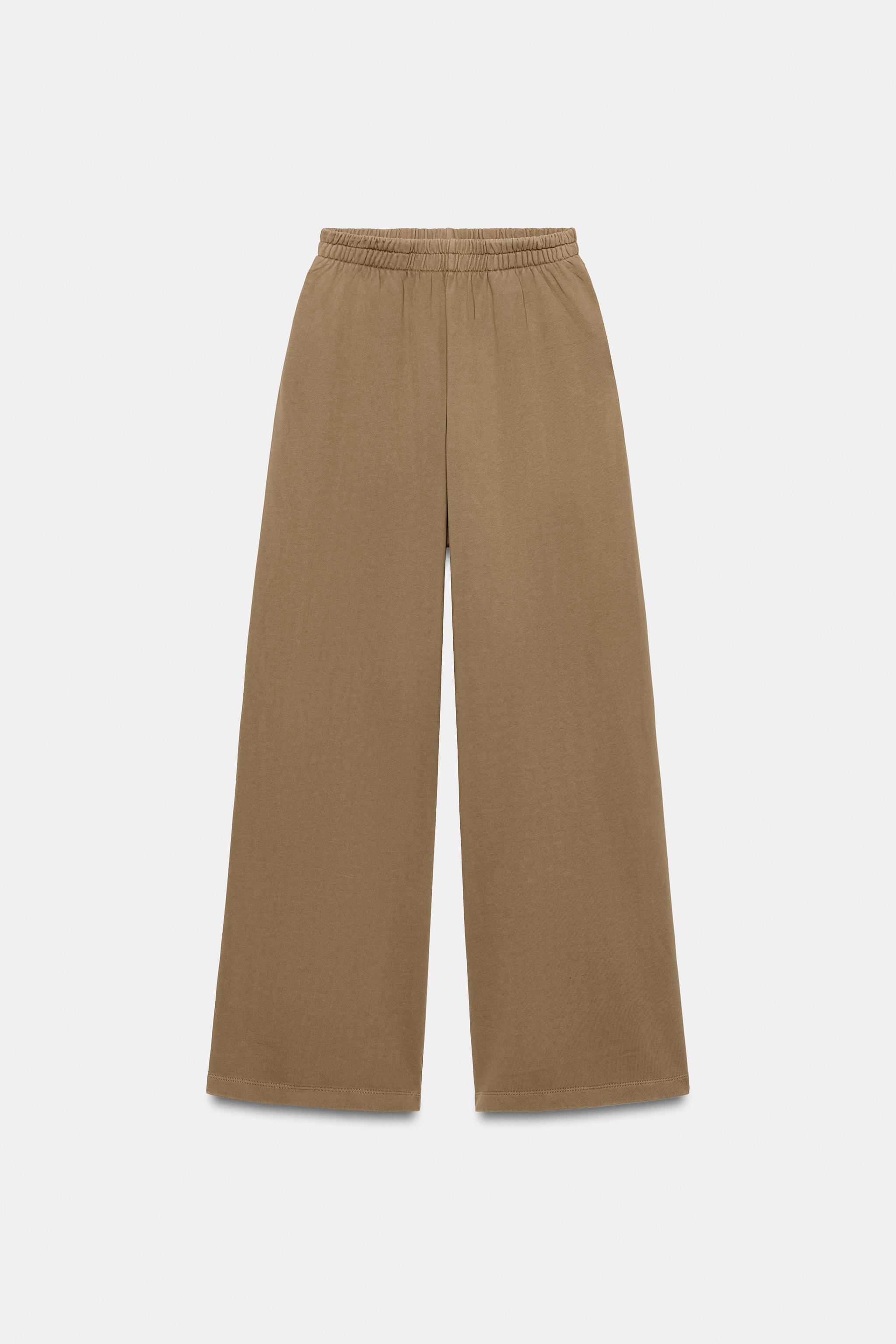 SOLUK EFEKTLİ GENİŞ PAÇA PANTOLON - Görsel 5
