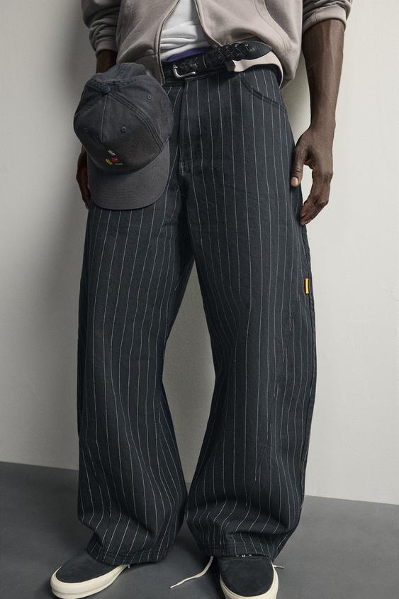 PANTALON BALLOON FIT RAYURES - rayures de Zara - Image 4