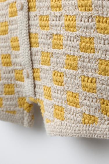 CHECK SHORT ROMPER - Ecru/Yellow by Zara - Image 3