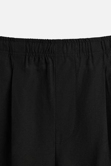 REGULAR-FIT-HOSE MIT JOGGINGBUND - Schwarz von Zara