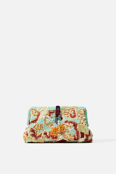 Zara BEADED CLUTCH - Multi-color