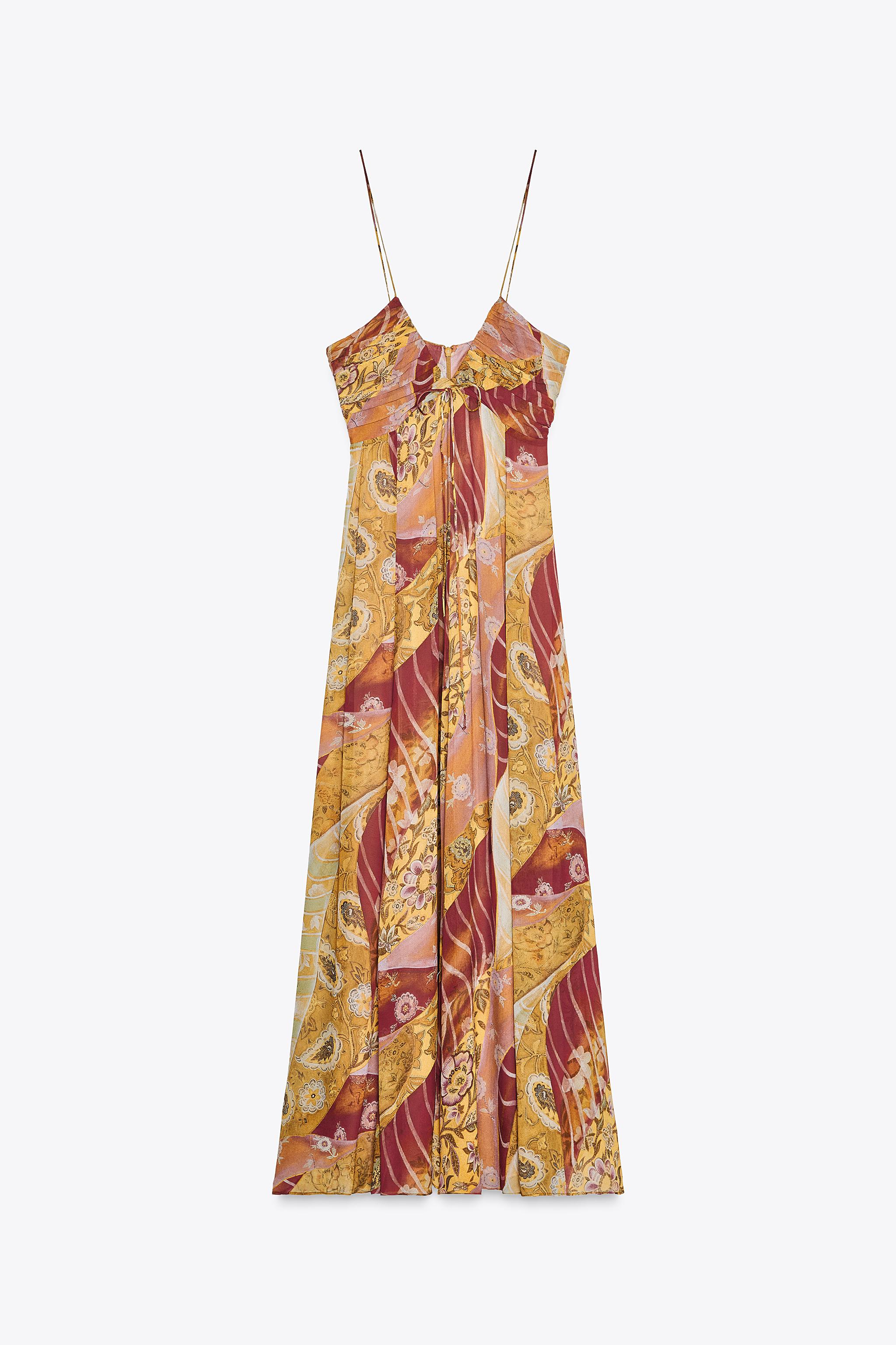 【ZARA】LIMITED EDITION サテン地ワンピース 2488/502/251 LIMITED EDITION SATIN EFFECT DRESS - Oyster-white | ZARA