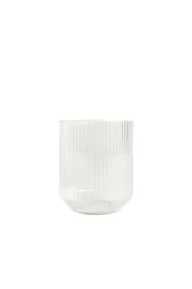 BOROSILICATE GLASS TUMBLER WITH RAISED LINES - Transparent by Zara
