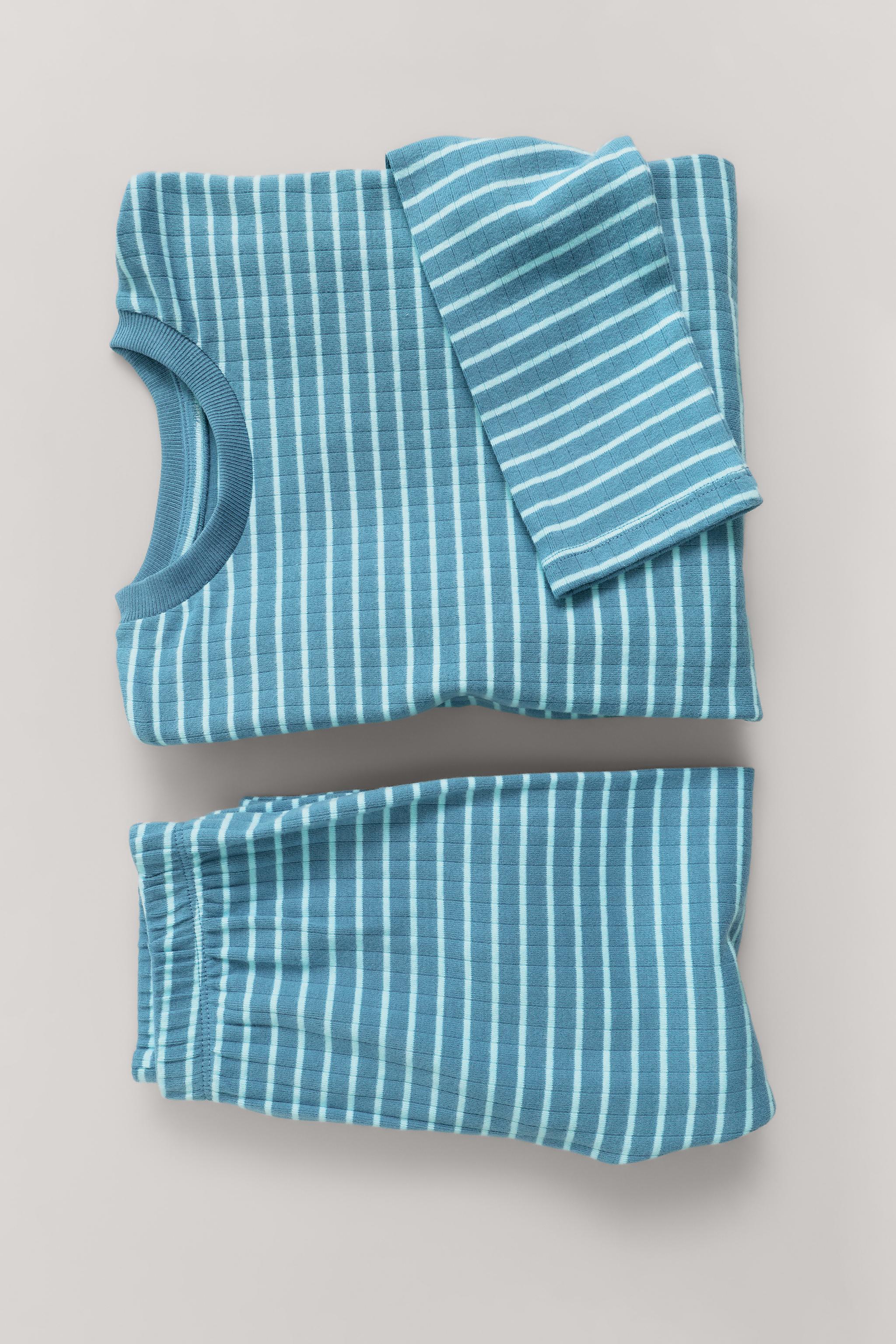 1 1/2-6 YEARS/ STRIPED PYJAMAS — Blue