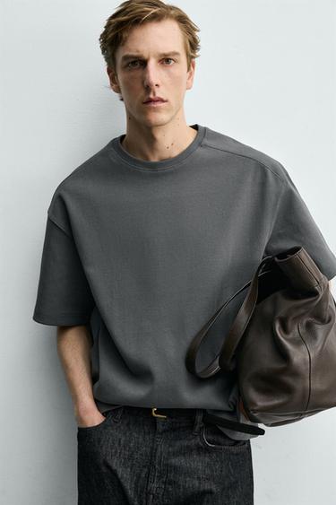 SWEAT RELAXED FIT INTERLOCK - Bleu / Gris de Zara - Image 4