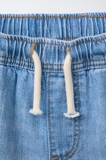 LOOSE-FITTING DENIM BERMUDA SHORTS - Light blue by Zara - Image 2